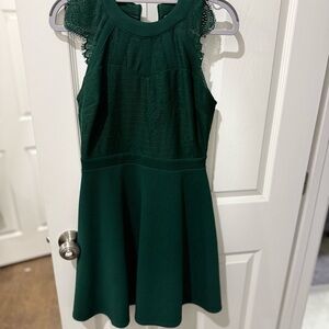 Altar'd State Dress in Deep Green Lace